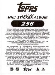 2021-22 Topps NHL Sticker Collection #256 Patric Hornqvist Back