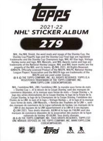 2021-22 Topps NHL Sticker Collection #279 Jonathan Quick Back