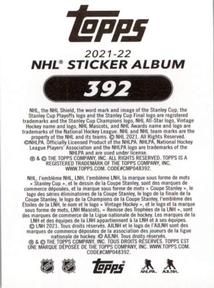 2021-22 Topps NHL Sticker Collection #392 Nick Paul Back