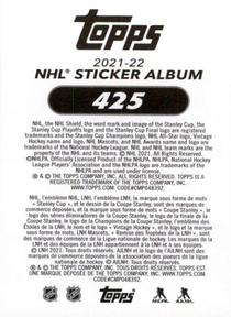2021-22 Topps NHL Sticker Collection #425 Sidney Crosby Back