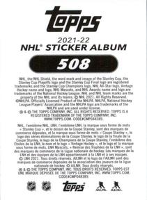 2021-22 Topps NHL Sticker Collection #508 2020/21 Team Highlights Back