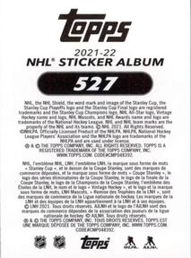 2021-22 Topps NHL Sticker Collection #527 Alex Pietrangelo Back