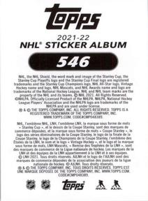 2021-22 Topps NHL Sticker Collection #546 Alex Ovechkin Back