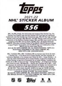 2021-22 Topps NHL Sticker Collection #556 Dmitry Orlov Back