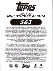 2021-22 Topps NHL Sticker Collection #563 Mark Scheifele Back