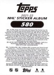 2021-22 Topps NHL Sticker Collection #580 Joe Pavelski Back
