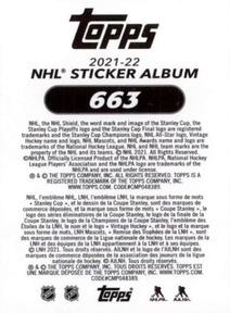 2021-22 Topps NHL Sticker Collection #663 Seattle Kraken Logo Puzzle 9 of 12 Back