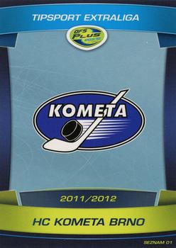 2011-12 OFS Plus - Checklist #1 HC Kometa Brno Front