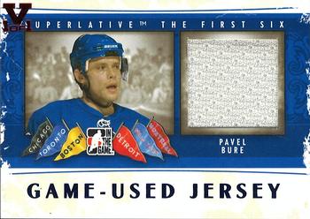 2015-16 In The Game Final Vault - 2013-14 In The Game Superlative The First Six - Game-Used Jersey (Red Vault Stamp) #GUJ-09 Pavel Bure Front