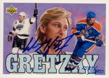 1992-93 Upper Deck Authenticated Wayne Gretzky Autographed Hockey Heroes #18 Wayne Gretzky Front