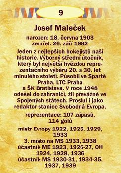 2011 Legendy CS Czech Retro National Legends #9 Josef Malecek Back