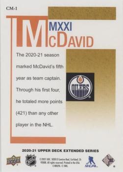 2020-21 Upper Deck - McDavid MMXXI Gold #CM-1 Connor McDavid Back