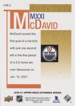 2020-21 Upper Deck - McDavid MMXXI Gold #CM-2 Connor McDavid Back