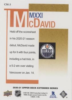 2020-21 Upper Deck - McDavid MMXXI Gold #CM-3 Connor McDavid Back