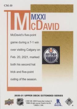 2020-21 Upper Deck - McDavid MMXXI Gold #CM-10 Connor McDavid Back