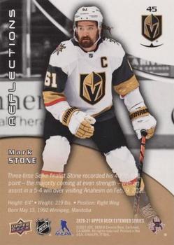 2020-21 Upper Deck - Triple Dimensions Reflections #45 Mark Stone Back