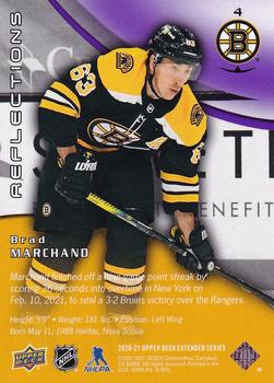 2020-21 Upper Deck - Triple Dimensions Reflections Amethyst #4 Brad Marchand Back