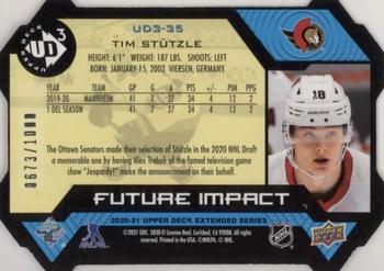 2020-21 Upper Deck - UD3 #UD3-35 Tim Stutzle Back