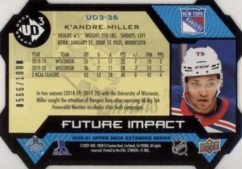 2020-21 Upper Deck - UD3 #UD3-36 K'Andre Miller Back