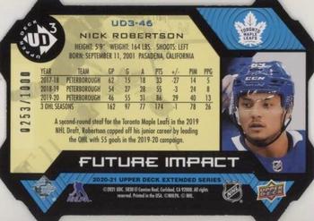 2020-21 Upper Deck - UD3 #UD3-46 Nick Robertson Back