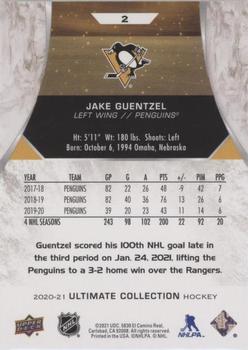 2020-21 Upper Deck Ultimate Collection #2 Jake Guentzel Back