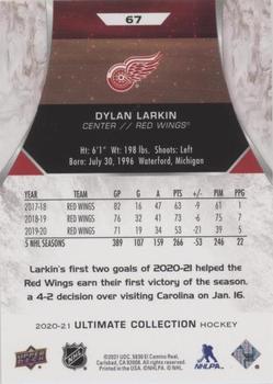 2020-21 Upper Deck Ultimate Collection #67 Dylan Larkin Back