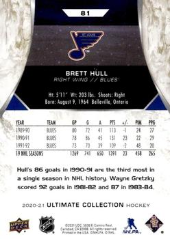 2020-21 Upper Deck Ultimate Collection #81 Brett Hull Back