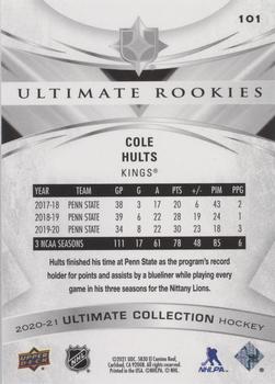 2020-21 Upper Deck Ultimate Collection #101 Cole Hults Back