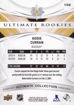 2020-21 Upper Deck Ultimate Collection #102 Kodie Curran Back