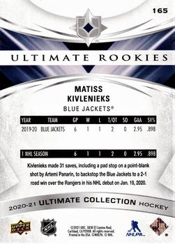 2020-21 Upper Deck Ultimate Collection #165 Matiss Kivlenieks Back