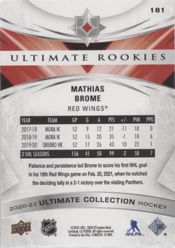 2020-21 Upper Deck Ultimate Collection #181 Mathias Brome Back