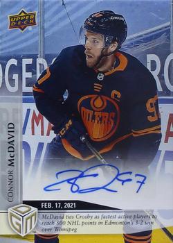 2020-21 Upper Deck Game Dated Moments - Autograph Achievements #16 Connor McDavid Front