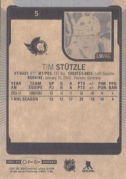 2021-22 O-Pee-Chee #5 Tim Stutzle Back