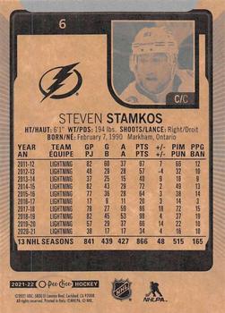 2021-22 O-Pee-Chee #6 Steven Stamkos Back