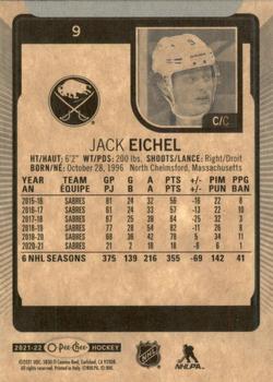 2021-22 O-Pee-Chee #9 Jack Eichel Back