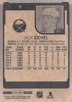 2021-22 O-Pee-Chee #9b Jack Eichel Back