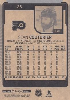 2021-22 O-Pee-Chee #25 Sean Couturier Back