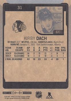 2021-22 O-Pee-Chee #31 Kirby Dach Back