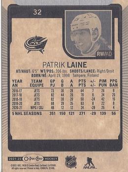 2021-22 O-Pee-Chee #32 Patrik Laine Back