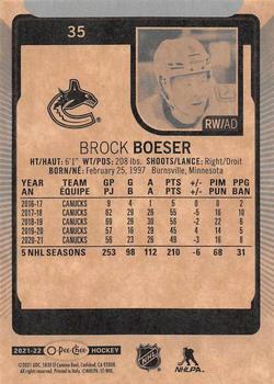 2021-22 O-Pee-Chee #35 Brock Boeser Back