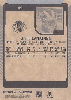 2021-22 O-Pee-Chee #49 Kevin Lankinen Back