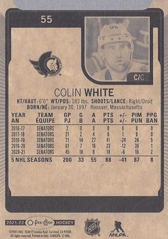 2021-22 O-Pee-Chee #55 Colin White Back