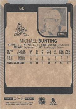 2021-22 O-Pee-Chee #60 Michael Bunting Back