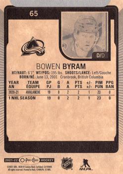 2021-22 O-Pee-Chee #65 Bowen Byram Back