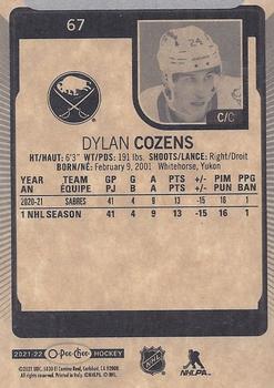 2021-22 O-Pee-Chee #67 Dylan Cozens Back
