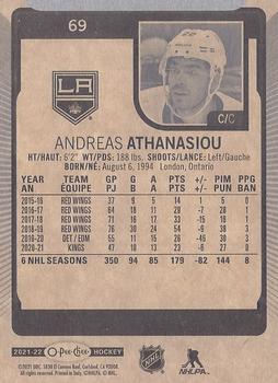 2021-22 O-Pee-Chee #69 Andreas Athanasiou Back