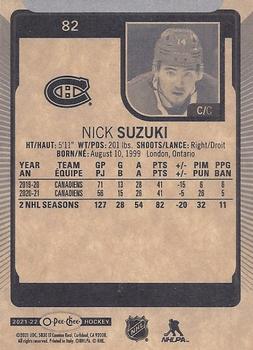 2021-22 O-Pee-Chee #82 Nick Suzuki Back