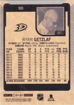 2021-22 O-Pee-Chee #90b Ryan Getzlaf Back