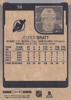2021-22 O-Pee-Chee #98 Jesper Bratt Back