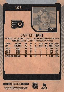 2021-22 O-Pee-Chee #108 Carter Hart Back